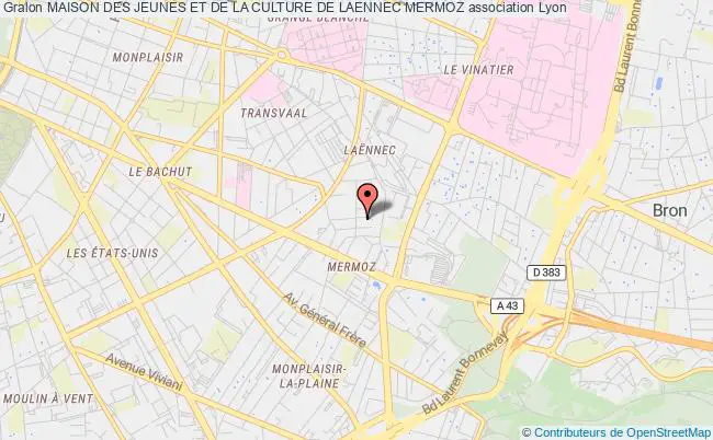 plan association Maison Des Jeunes Et De La Culture De Laennec Mermoz Lyon