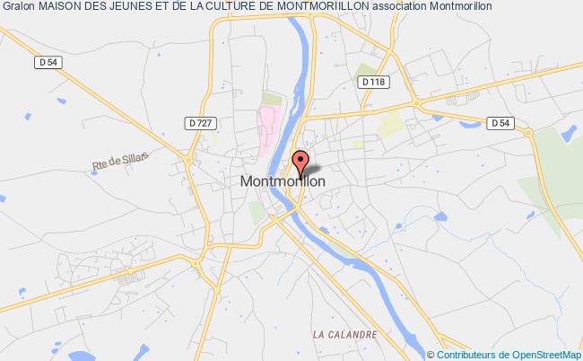 plan association Maison Des Jeunes Et De La Culture De Montmoriillon Montmorillon