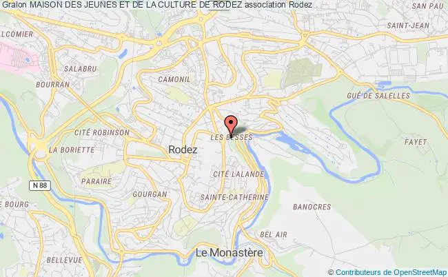 plan association Maison Des Jeunes Et De La Culture De Rodez Rodez