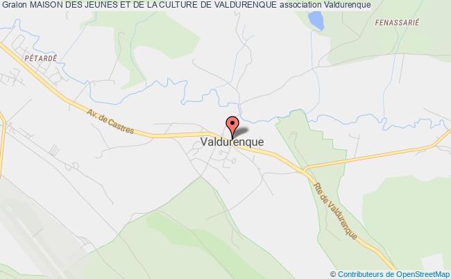 plan association Maison Des Jeunes Et De La Culture De Valdurenque Valdurenque