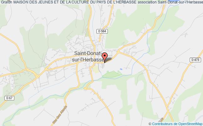 plan association Maison Des Jeunes Et De La Culture Du Pays De L'herbasse Saint-Donat-sur-l'Herbasse
