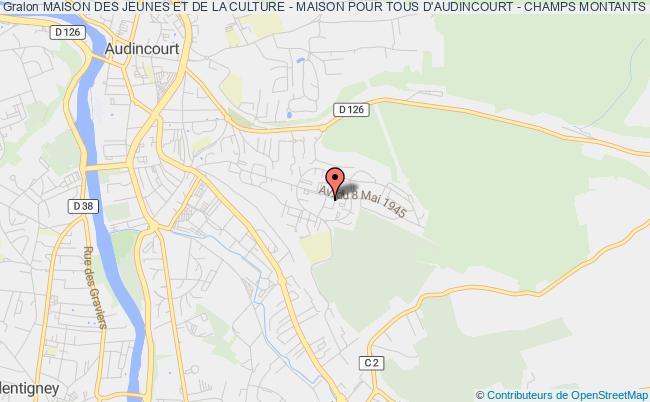 plan association Maison Des Jeunes Et De La Culture - Maison Pour Tous D'audincourt - Champs Montants : St Exupery Audincourt