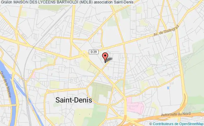 plan association Maison Des LycÉens Bartholdi (mdlb) Saint-Denis