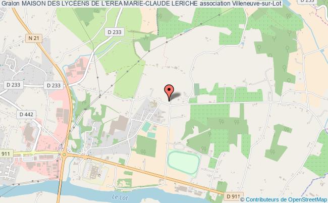 plan association Maison Des LycÉens De L'erea Marie-claude Leriche Villeneuve-sur-Lot