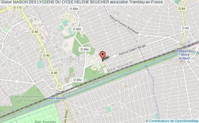 plan association Maison Des Lyceens Du Lycee Helene Boucher Tremblay-en-France