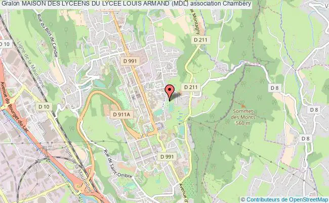 plan association Maison Des Lyceens Du Lycee Louis Armand (mdl) Chambéry