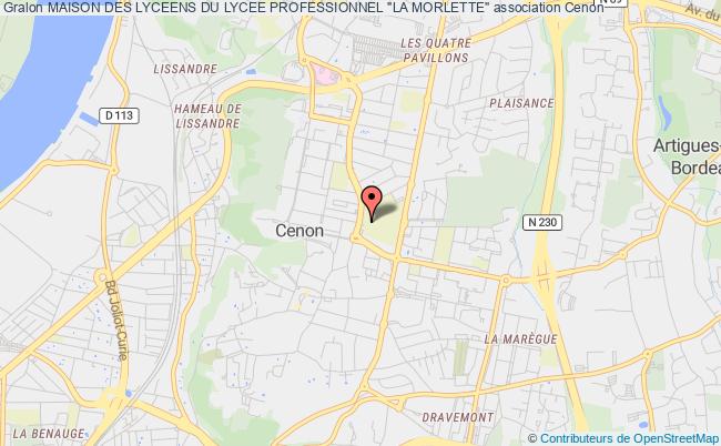 plan association Maison Des Lyceens Du Lycee Professionnel "la Morlette" Cenon