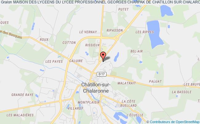 plan association Maison Des Lyceens Du Lycee Professionnel Georges Charpak De Chatillon Sur Chalaronne (mdlgc) Châtillon-sur-Chalaronne