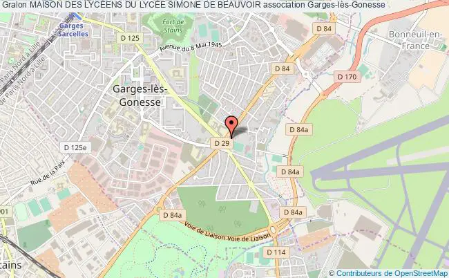 plan association Maison Des LycÉens Du LycÉe Simone De Beauvoir Garges-lès-Gonesse
