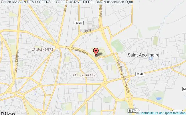 plan association Maison Des Lyceens - Lycee Gustave Eiffel Dijon Dijon