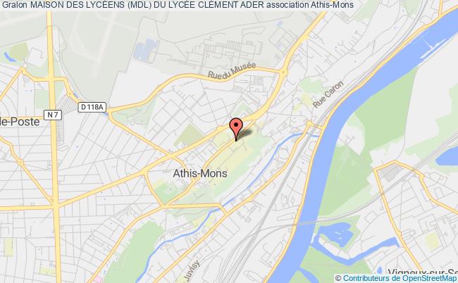 plan association Maison Des LycÉens (mdl) Du LycÉe ClÉment Ader Athis-Mons