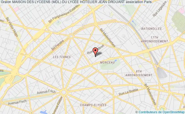 plan association Maison Des Lyceens (mdl) Du LycÉe HÔtelier Jean Drouant Paris
