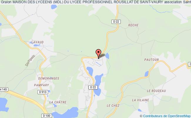 plan association Maison Des Lyceens (mdl) Du Lycee Professionnel Rousillat De Saint-vaury Saint-Vaury