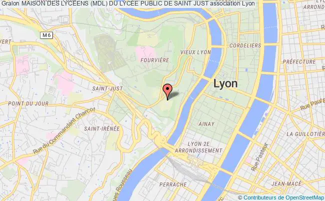 plan association Maison Des LycÉens (mdl) Du LycÉe Public De Saint Just Lyon