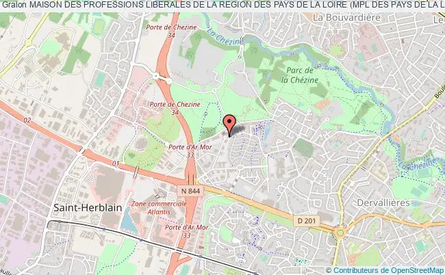 plan association Maison Des Professions Liberales De La Region Des Pays De La Loire (mpl Des Pays De La Loire) Saint-Herblain cedex