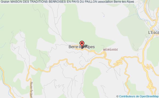 plan association Maison Des Traditions Berroises En Pays Du Paillon Berre-les-Alpes