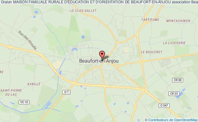 plan association Maison Familiale Rurale D'Éducation Et D'orientation De Beaufort-en-anjou Beaufort-en-Anjou