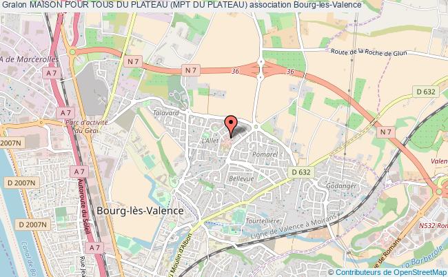 plan association Maison Pour Tous Du Plateau (mpt Du Plateau) Bourg-lès-Valence