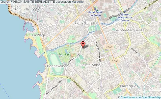 plan association Maison Sainte Bernadette Marseille 8e