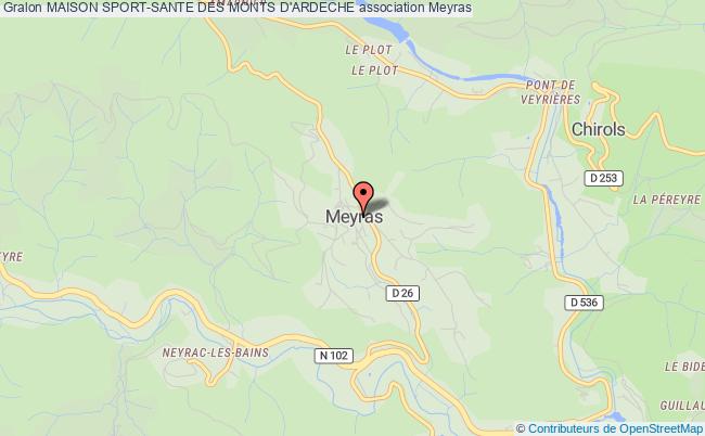 plan association Maison Sport-sante Des Monts D'ardeche Meyras