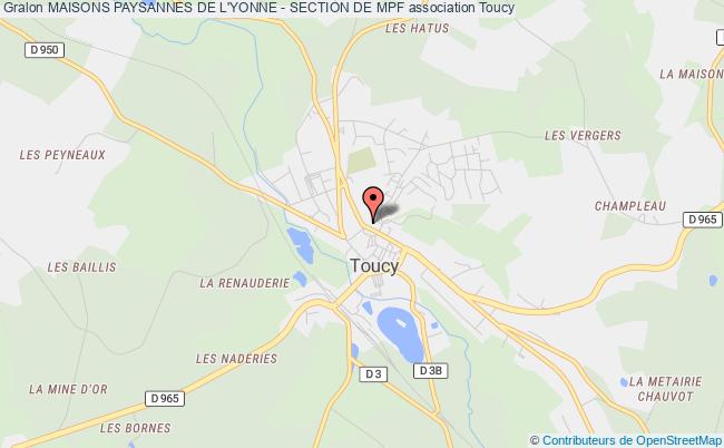 plan association Maisons Paysannes De L'yonne - Section De Mpf Toucy