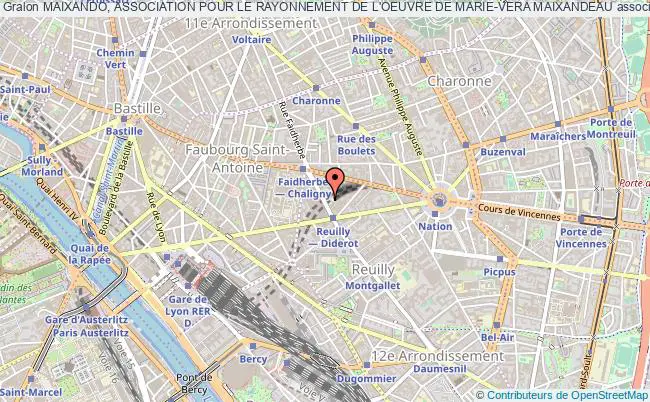 plan association Maixando, Association Pour Le Rayonnement De L'oeuvre De Marie-vera Maixandeau Paris