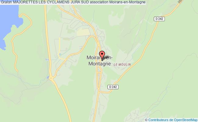 plan association Majorettes Les Cyclamens Jura Sud Moirans-en-Montagne