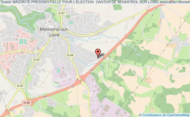 plan association Majorite Presidentielle Pour L'election  Canton De Monistrol Sur Loire Monistrol-sur-Loire