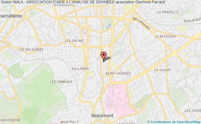 plan association Mala - Association D'aide A L'analyse De Donnees Clermont-Ferrand