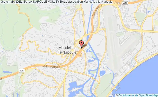 plan association Mandelieu-la-napoule Volley-ball Mandelieu-la-Napoule