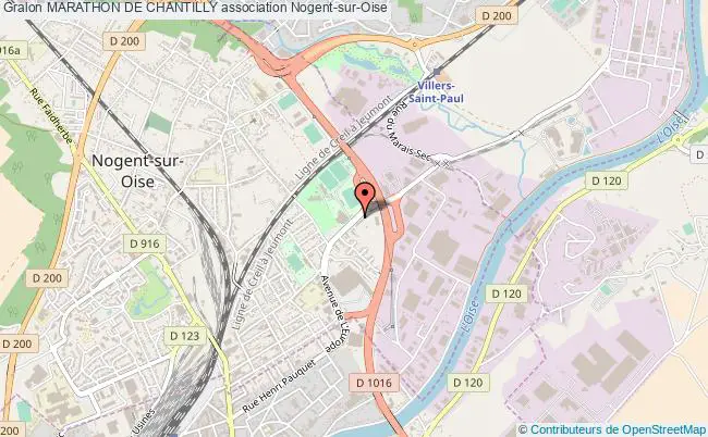plan association Marathon De Chantilly Nogent-sur-Oise