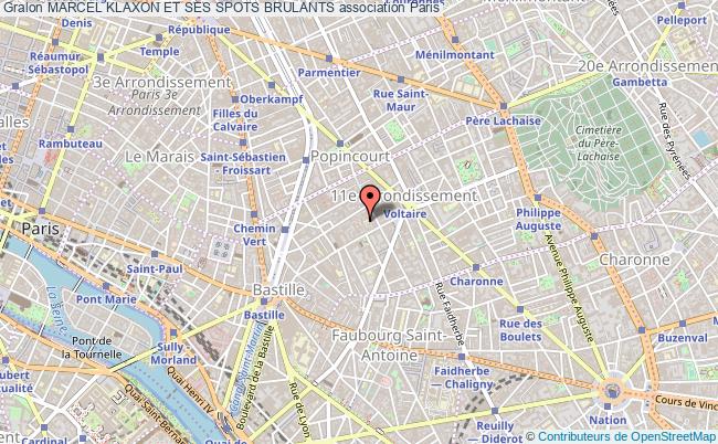 plan association Marcel Klaxon Et Ses Spots Brulants Paris
