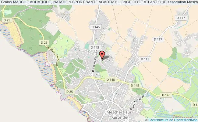 plan association Marche Aquatique, Natation Sport SantÉ Academy, Longe Cote Atlantique Meschers-sur-Gironde