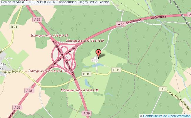 plan association Marche De La Bussiere Flagey-lès-Auxonne