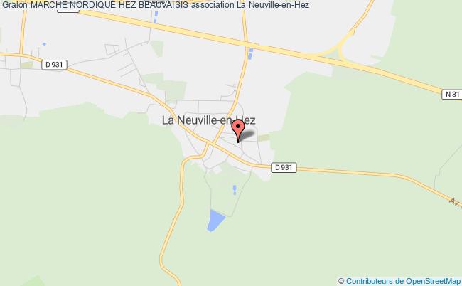 plan association Marche Nordique Hez Beauvaisis La    Neuville-en-Hez