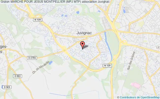 plan association Marche Pour Jesus Montpellier (mpj Mtp) Juvignac