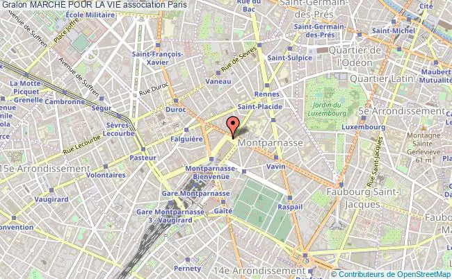 plan association Marche Pour La Vie Paris