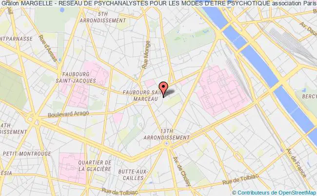 plan association Margelle - Reseau De Psychanalystes Pour Les Modes D'etre Psychotique Paris