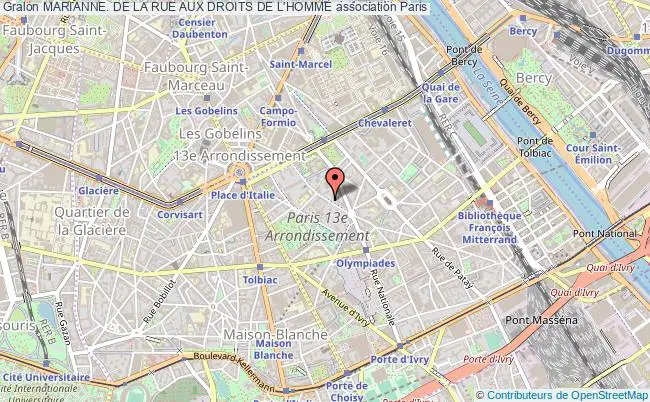 plan association Marianne. De La Rue Aux Droits De L'homme Paris