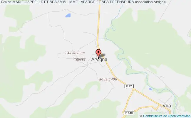 plan association Marie Cappelle Et Ses Amis - Mme Lafarge Et Ses Defenseurs Arvigna