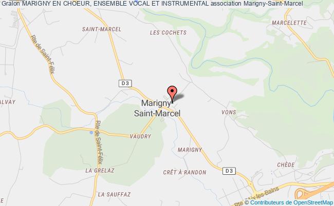 plan association Marigny En Choeur, Ensemble Vocal Et Instrumental Marigny-Saint-Marcel