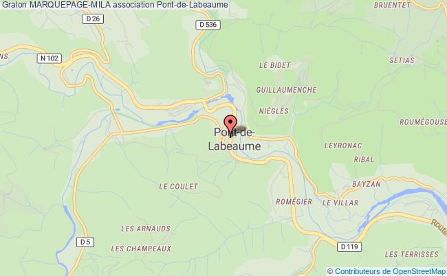 plan association Marquepage-mila Pont-de-Labeaume