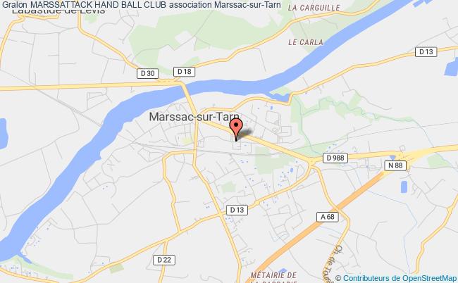 plan association Marssattack Hand Ball Club Marssac-sur-Tarn