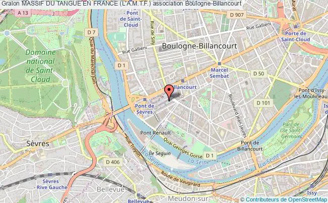 plan association Massif Du Tangue En France (l'a.m.t.f.) Boulogne-Billancourt