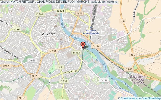 plan association Match Retour : Champions De L'emploi (marche) Auxerre