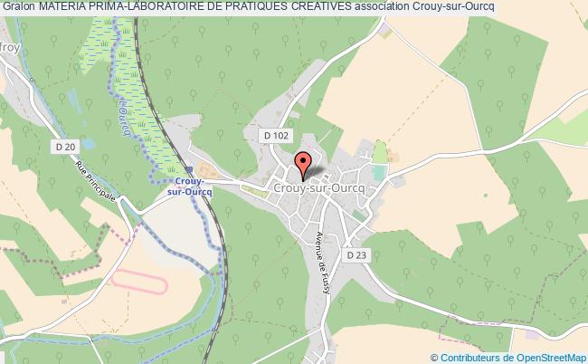 plan association Materia Prima-laboratoire De Pratiques Creatives Crouy-sur-Ourcq