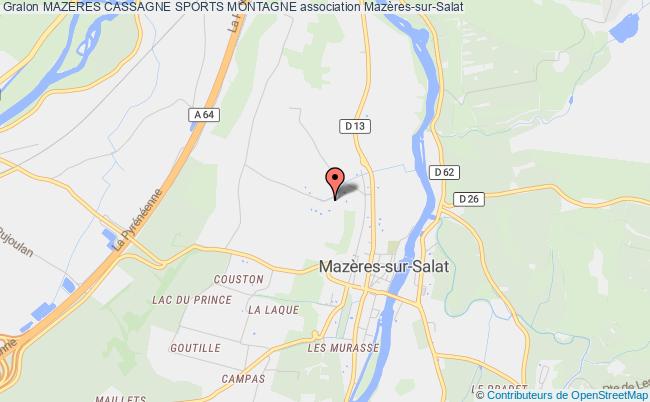 plan association Mazeres Cassagne Sports Montagne Mazères-sur-Salat