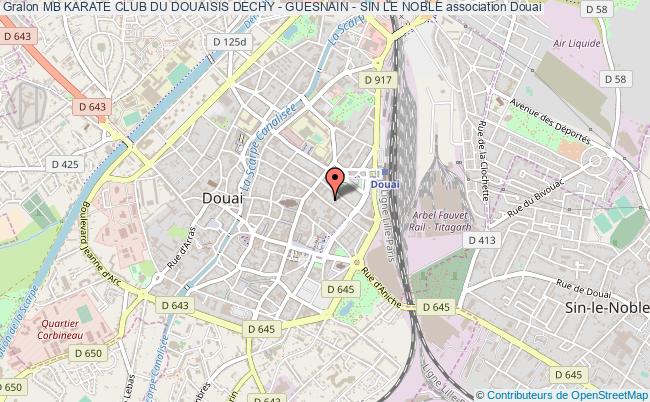 plan association Mb Karate Club Du Douaisis Dechy - Guesnain - Sin Le Noble Douai