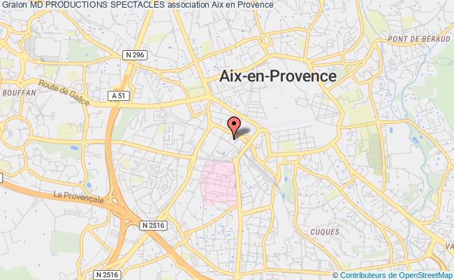 plan association Md Productions Spectacles Aix-en-Provence