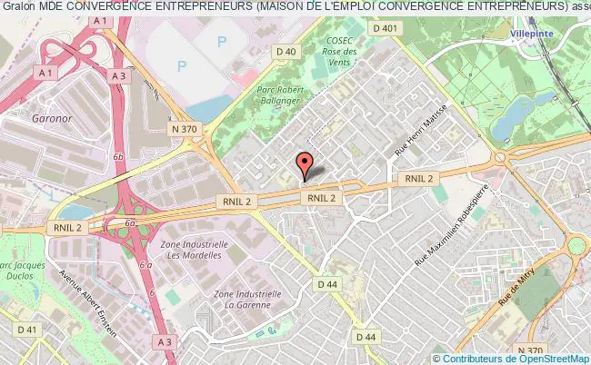 plan association Mde Convergence Entrepreneurs (maison De L'emploi Convergence Entrepreneurs) Aulnay-sous-Bois
